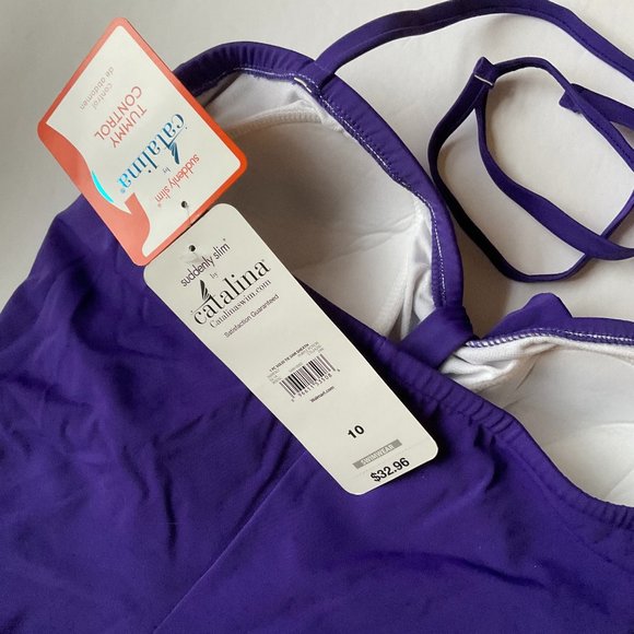CATALINA Women's "Suddenly Slim"  Swinsuit NWT Size 10 - Picture 3 of 8